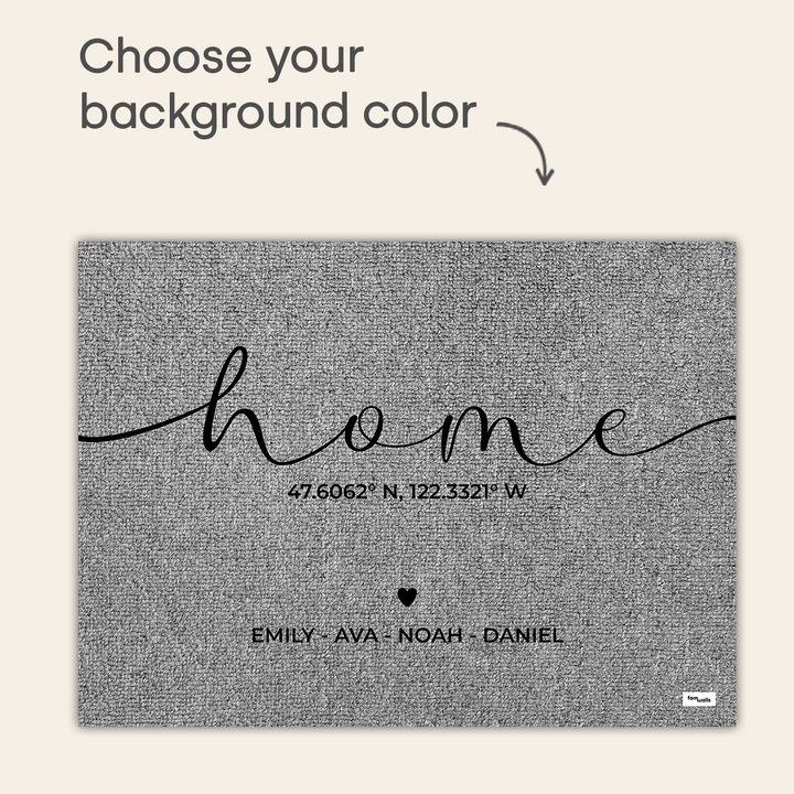 Personalized Doormat "Home Coordinates"
