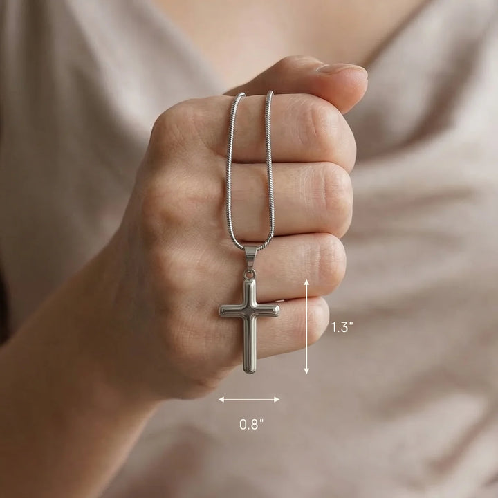 Personalized Necklace Cross "Happy Easter"