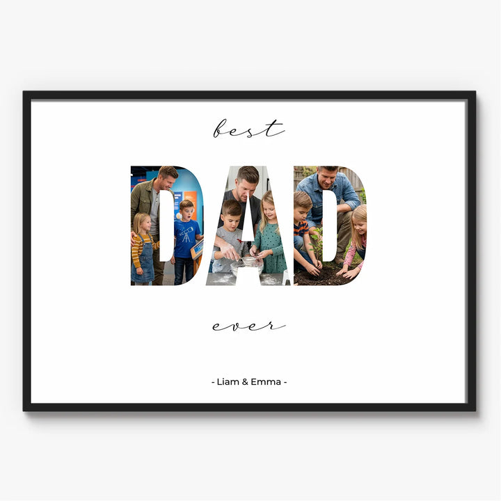 Personalized Photo Poster "Dad Word"