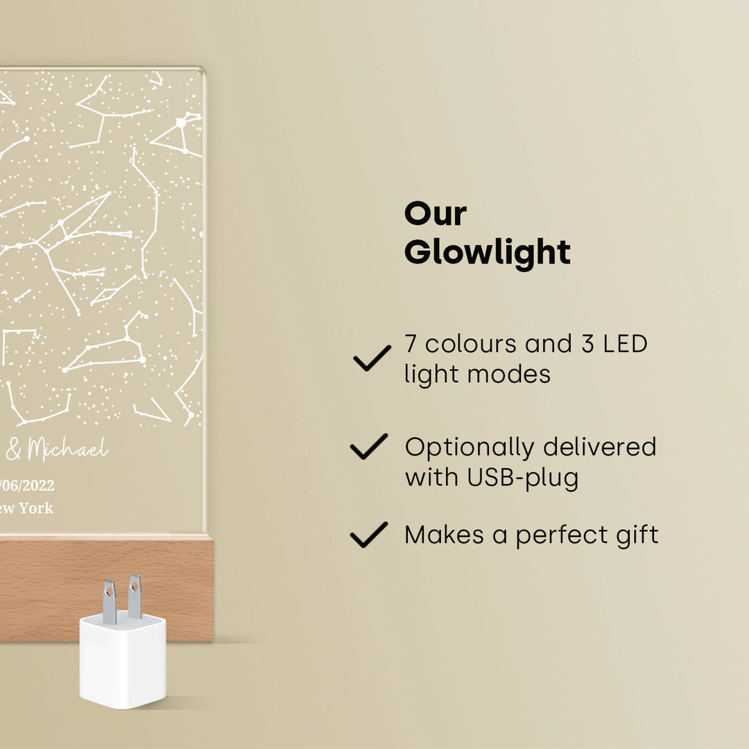 Personalized Acrylic Light "Starry Sky" | Night Light, Decorative Light

