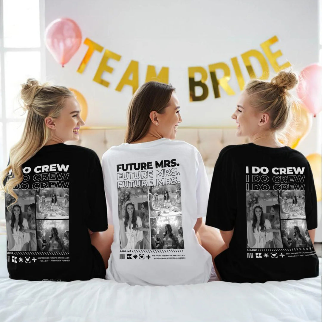 Personalisiertes Oversized T-Shirt "Junggesellinnenabschied"