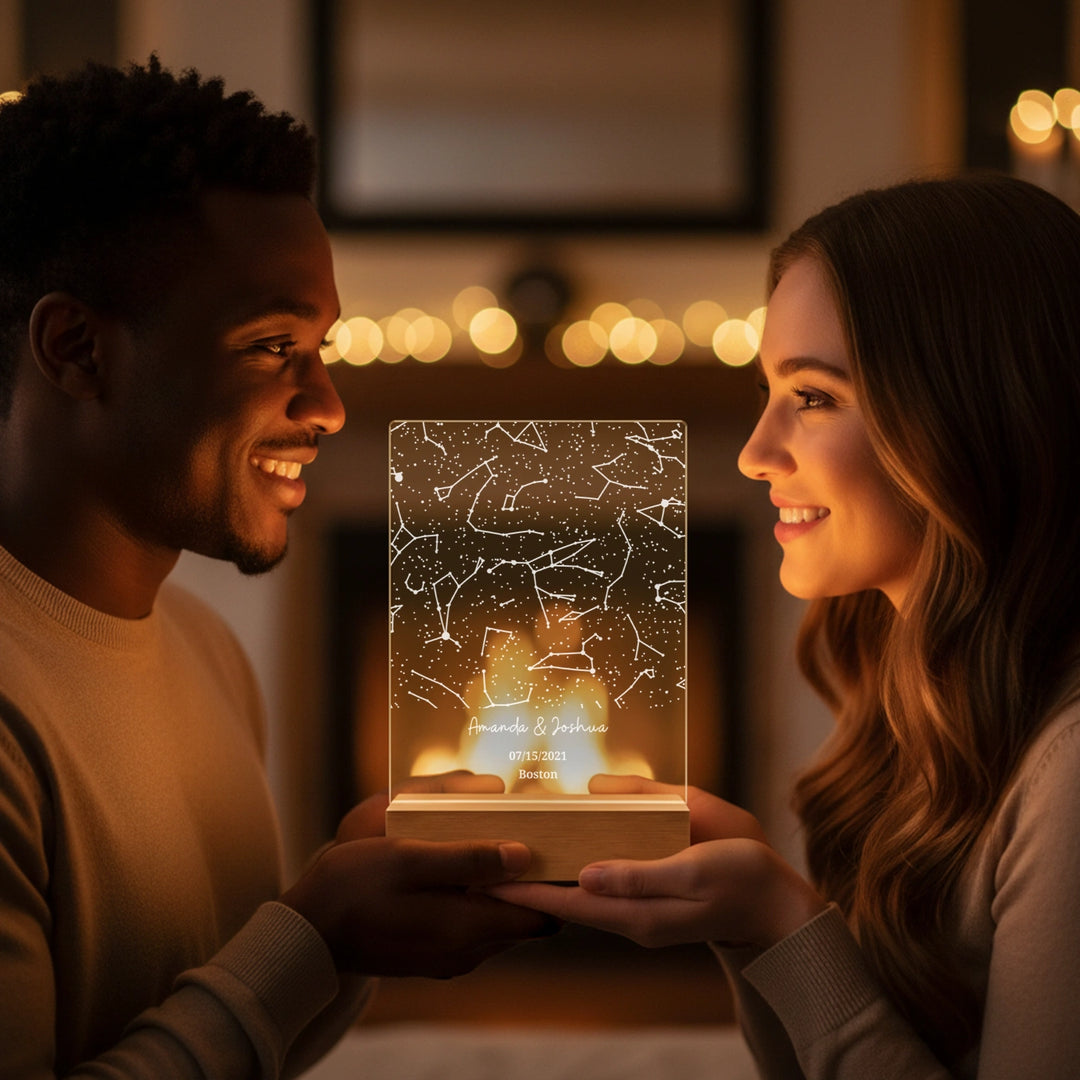 Personalized Acrylic Light "Starry Sky" | Night Light, Decorative Light
