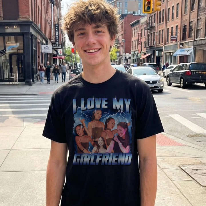 Personalized Oversized Vintage Bootleg T-Shirt – "Girlfriend" Edition