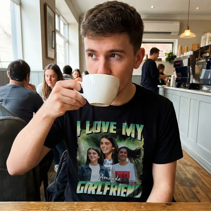 Personalized Oversized Vintage Bootleg T-Shirt – "Girlfriend" Edition