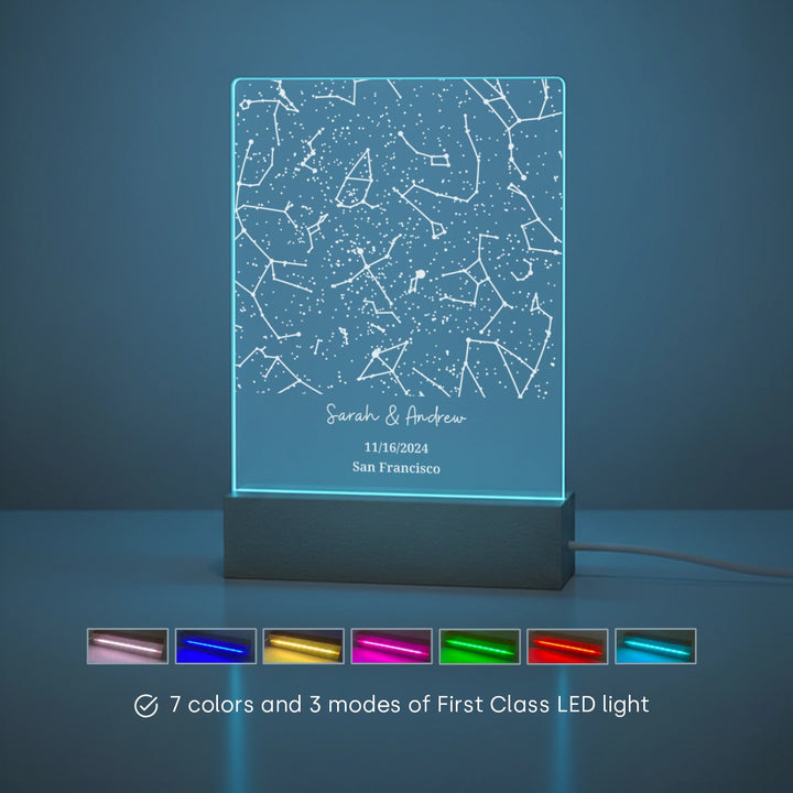 Personalized Acrylic Light "Starry Sky" | Night Light, Decorative Light

