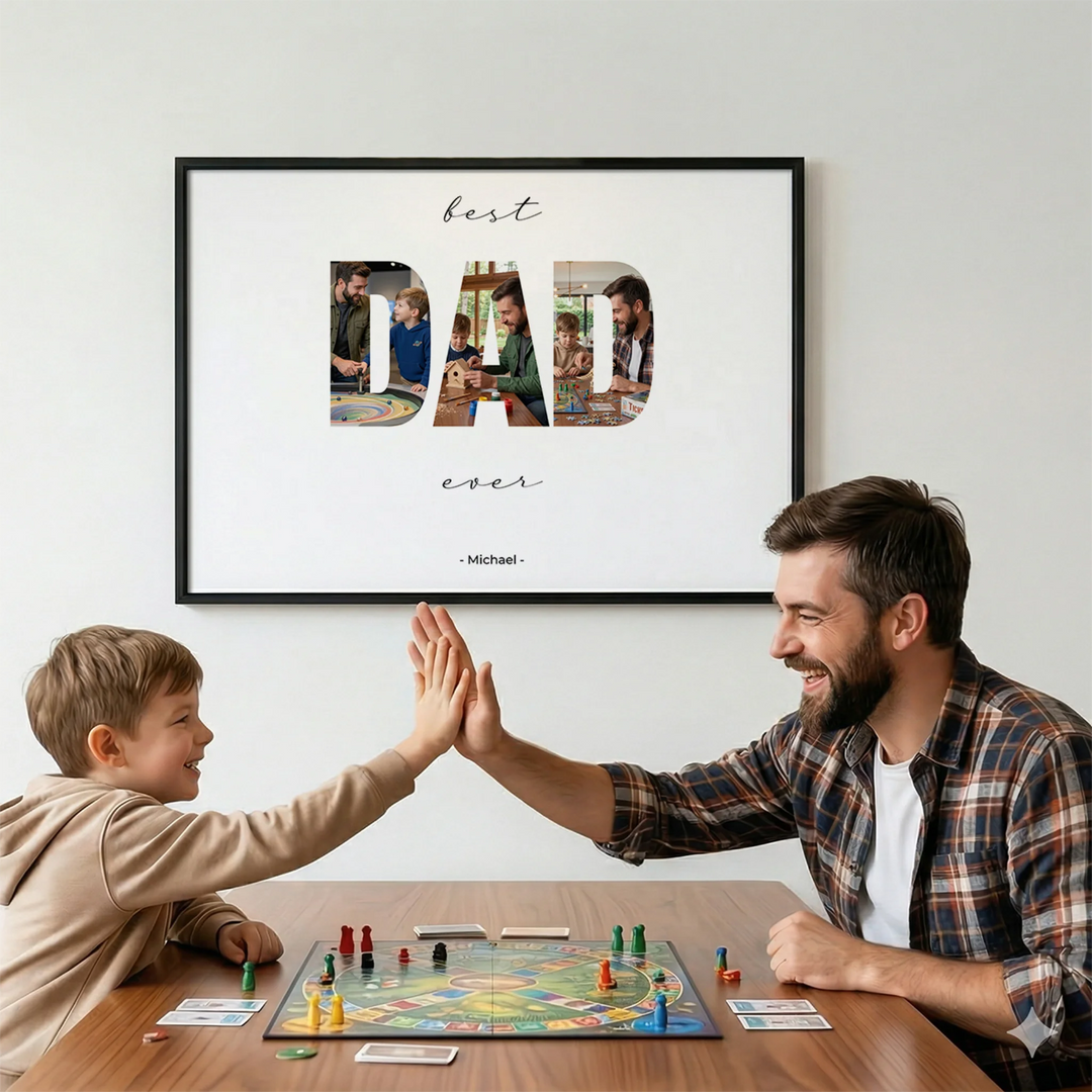 Personalized Photo Poster "Dad Word"