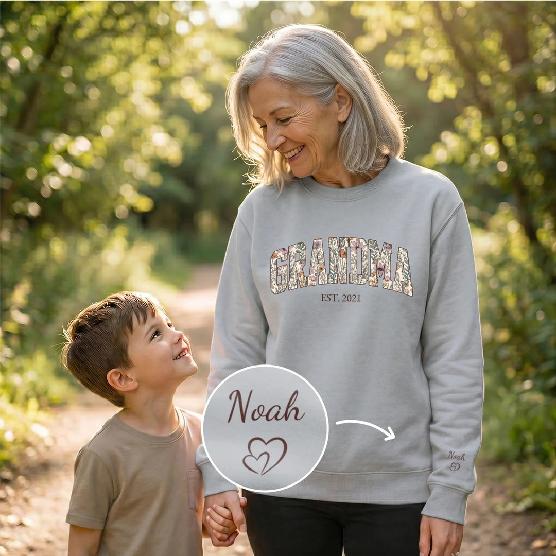 Personalized Sweater "Grandma’s Garden"