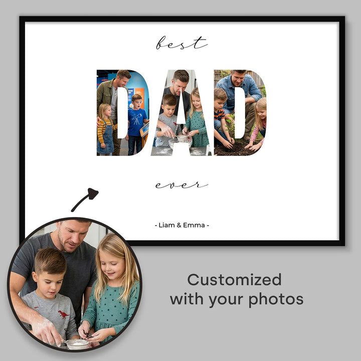 Personalized Photo Poster "Dad Word"