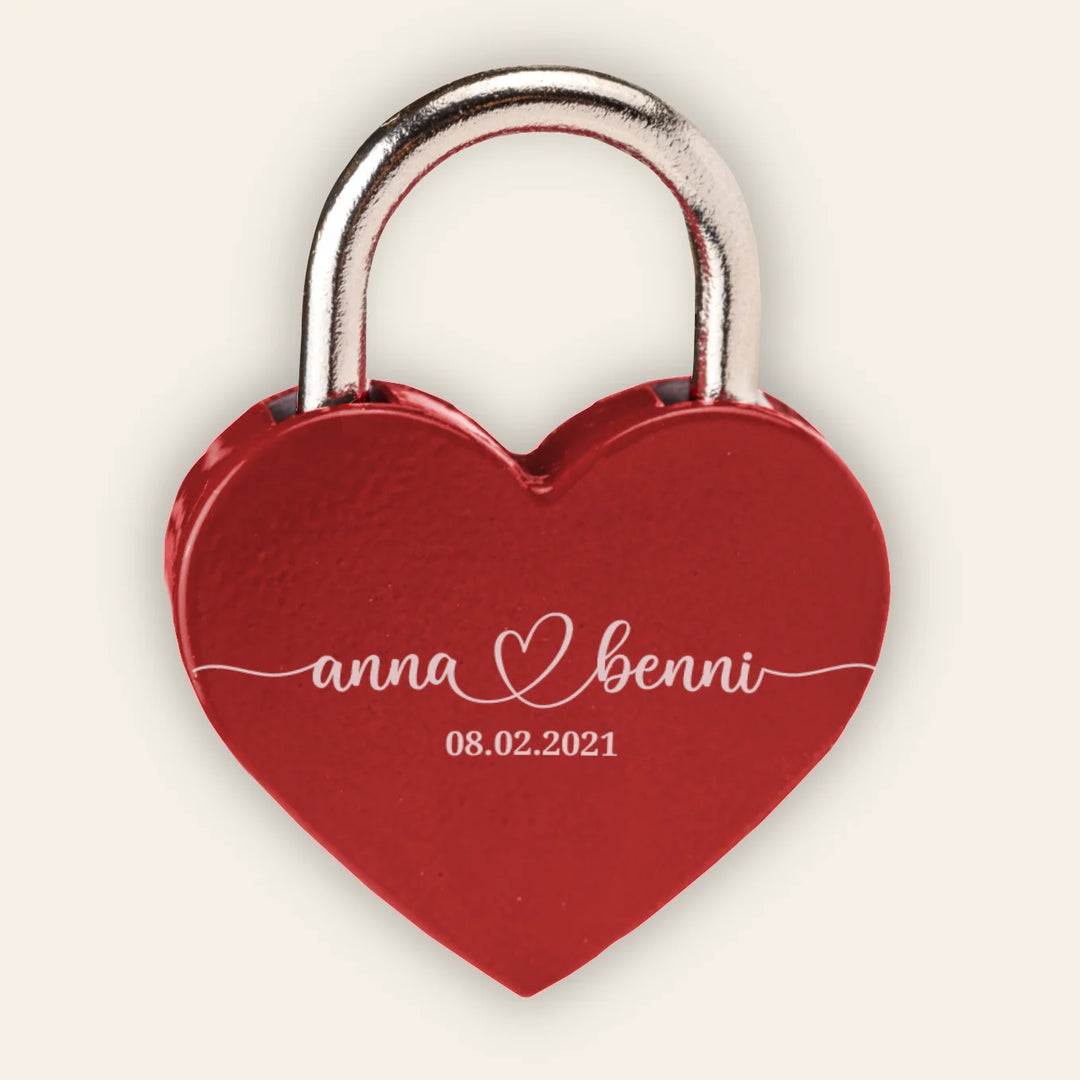 Personalisiertes Liebesschloss ''Namen & Datum''