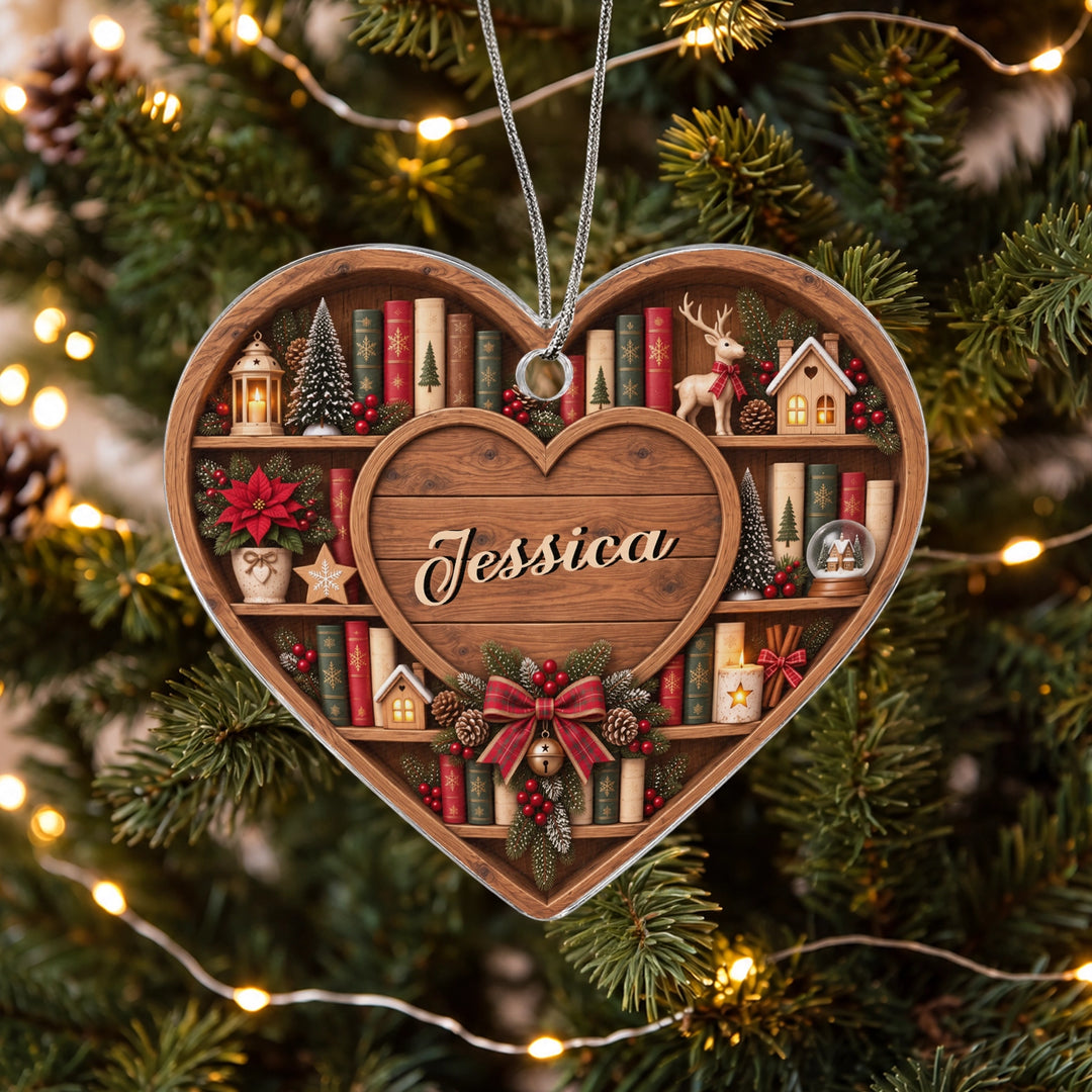 Personalized Christmas Tree Ornament "Books"