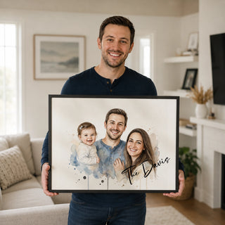 Personalized Poster Family "Watercolor"