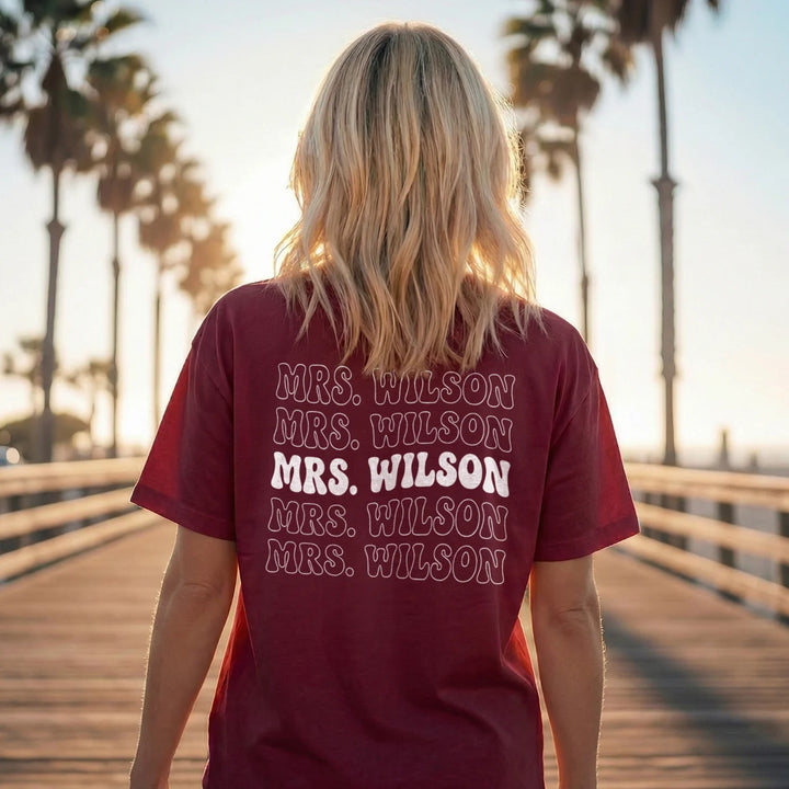 Personalized Oversized T-Shirt "Retro Mrs."