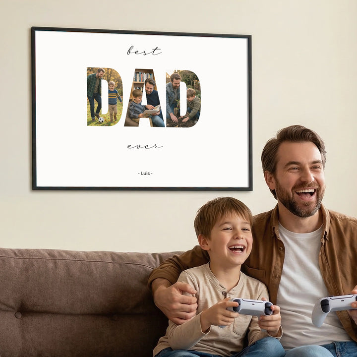 Personalized Photo Poster "Dad Word"