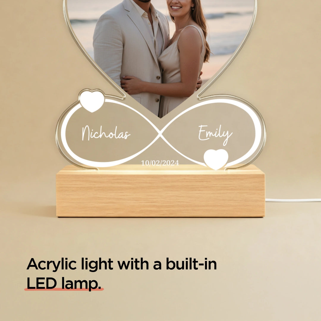Personalized Acrylic Light "Forever" | Night Light, Decorative Light