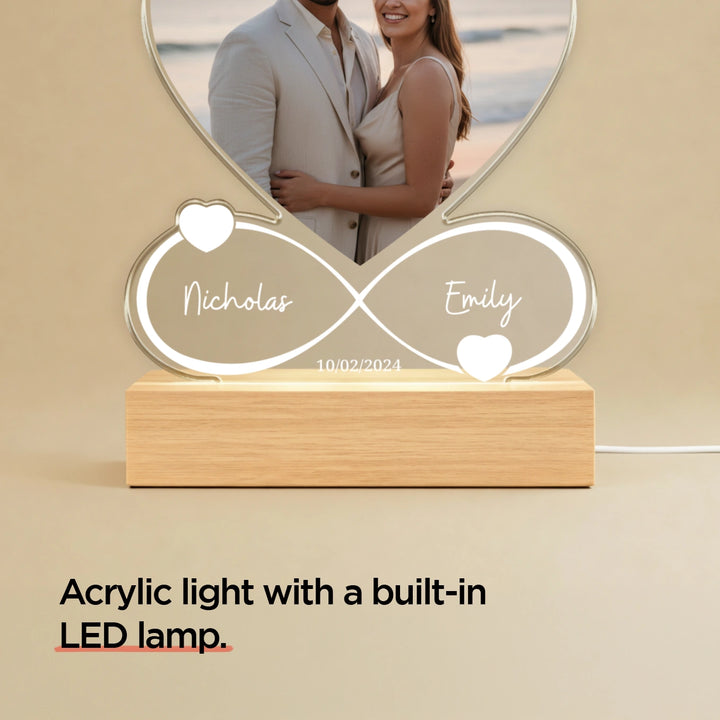 Personalized Acrylic Light "Forever" | Night Light, Decorative Light