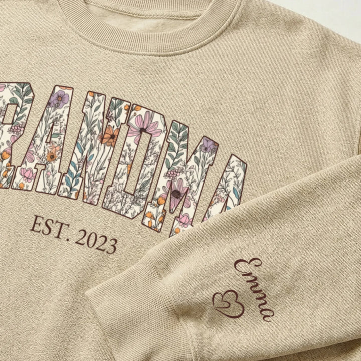 Personalized Sweater "Grandma’s Garden"