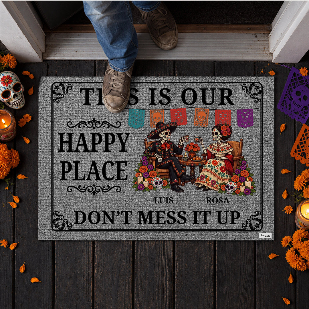 Personalized Doormat "Sugar Skull"