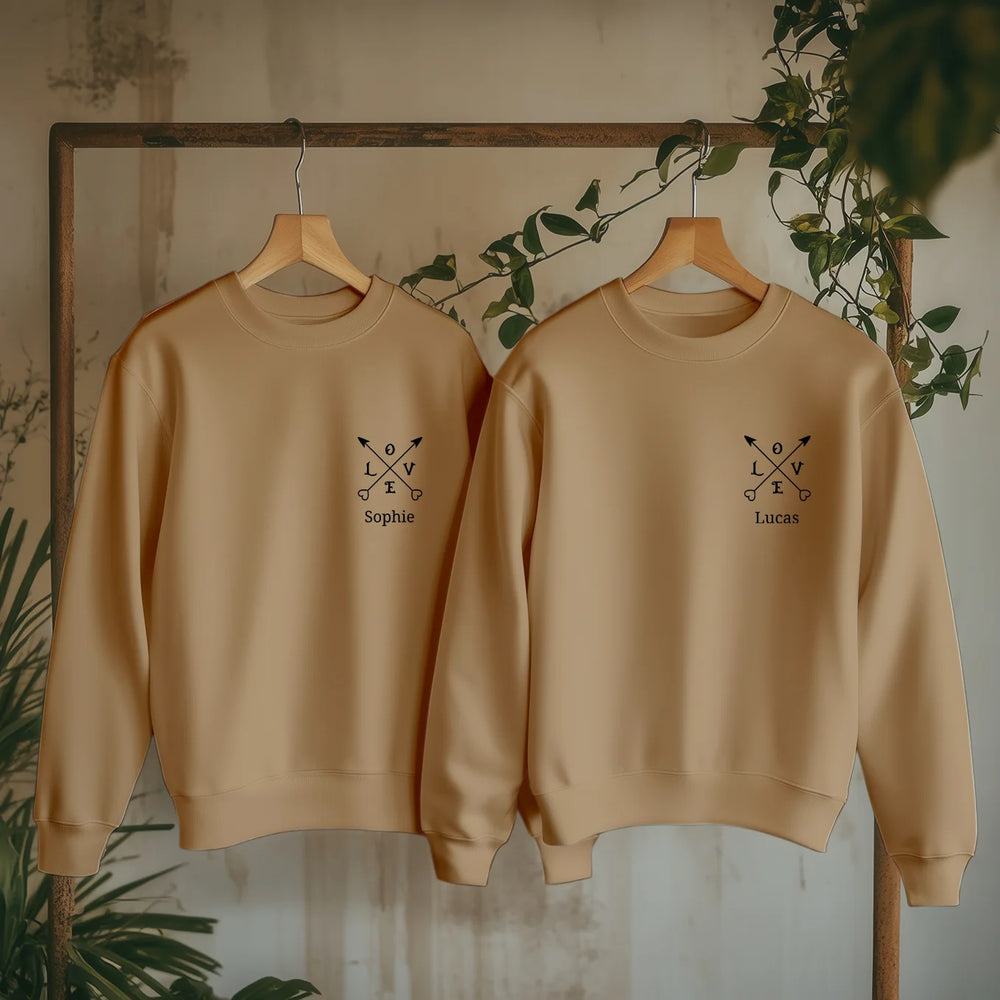 Personalisierter Partnerlook Sweater "Love" - famwalls