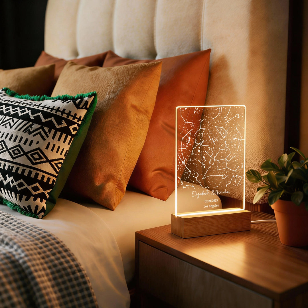 Personalized Acrylic Light "Starry Sky" | Night Light, Decorative Light
