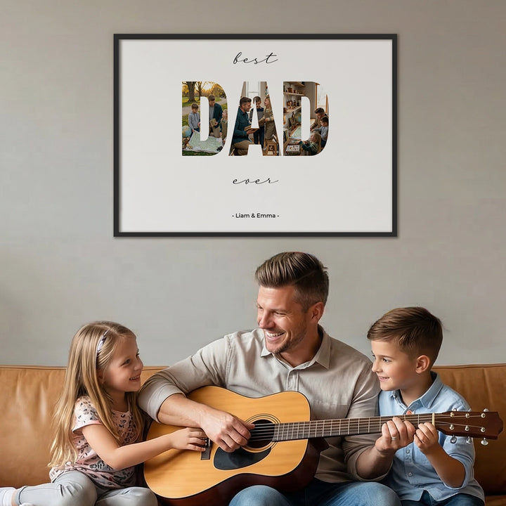 Personalized Photo Poster "Dad Word"