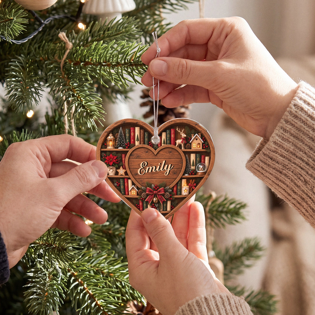 Personalized Christmas Tree Ornament "Books"