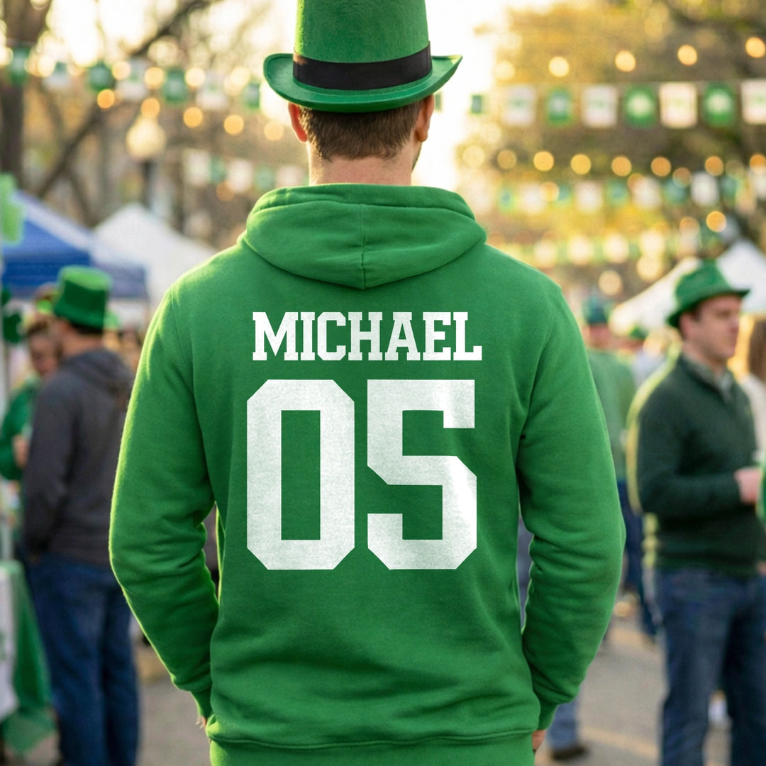 Personalized St. Patrick’s Day Hoodie "Jersey"