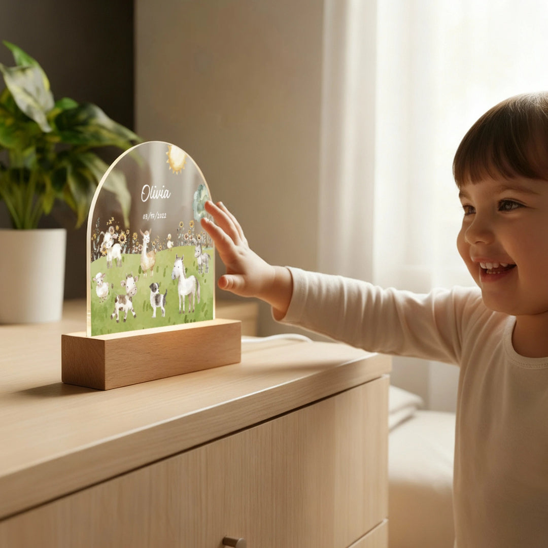 Personalized Night Light "Farm"