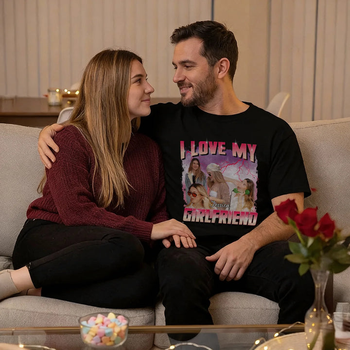 Personalized Oversized Vintage Bootleg T-Shirt – "Girlfriend" Edition