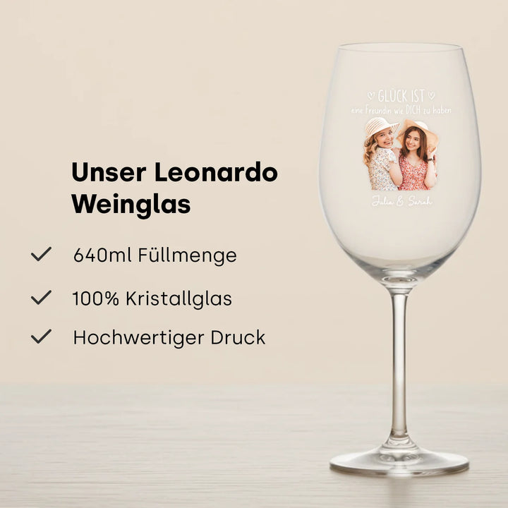 Personalisiertes Weinglas "Beste Freunde"