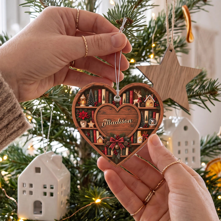 Personalized Christmas Tree Ornament "Books"