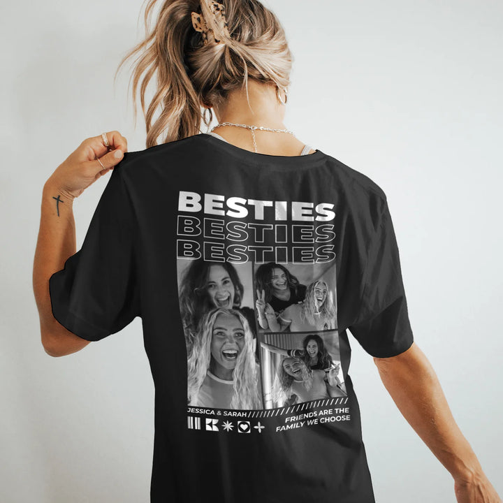 Personalized Matching Oversized T-Shirts "Besties"