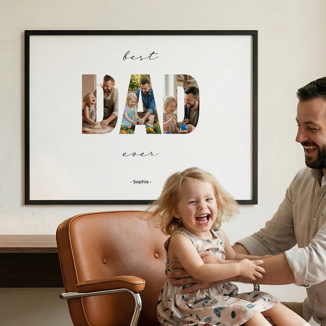 Personalized Photo Poster "Dad Word"