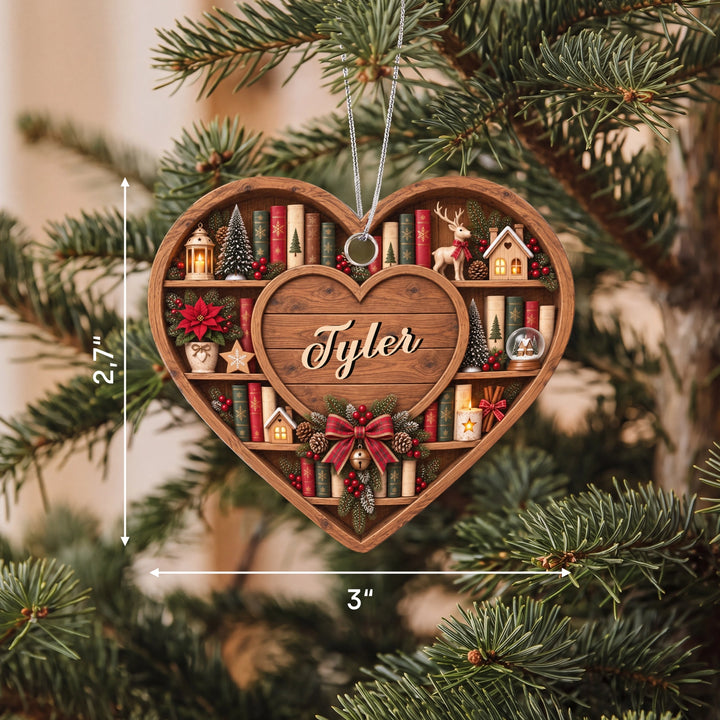 Personalized Christmas Tree Ornament "Books"
