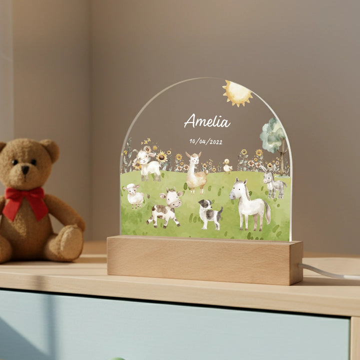 Personalized Night Light "Farm"