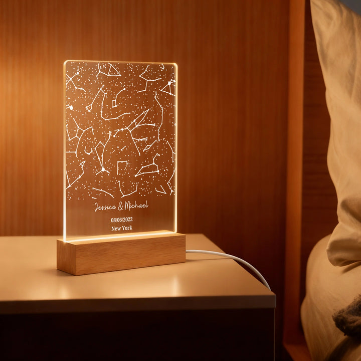 Personalized Acrylic Light "Starry Sky" | Night Light, Decorative Light
