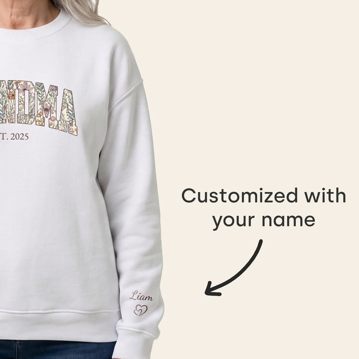 Personalized Sweater "Grandma’s Garden"