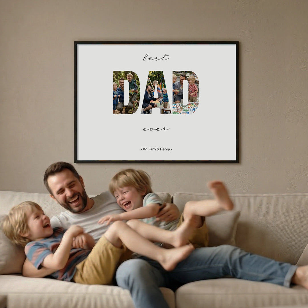 Personalized Photo Poster "Dad Word"