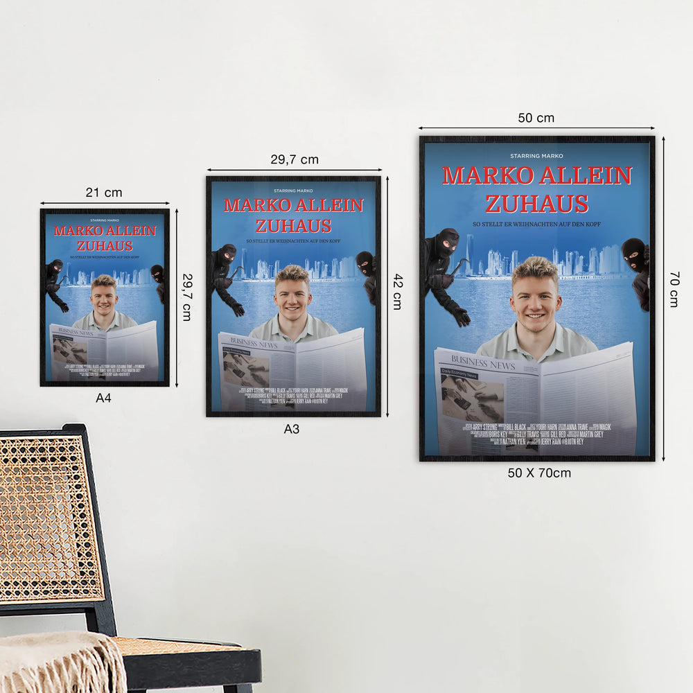 Weihnachtsfilm-Poster "Allein Zuhaus"