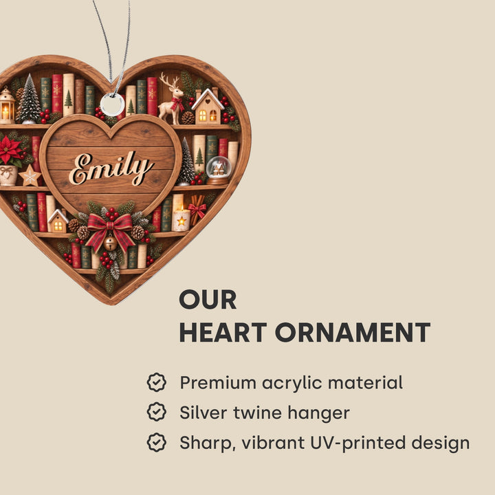 Personalized Christmas Tree Ornament "Books"