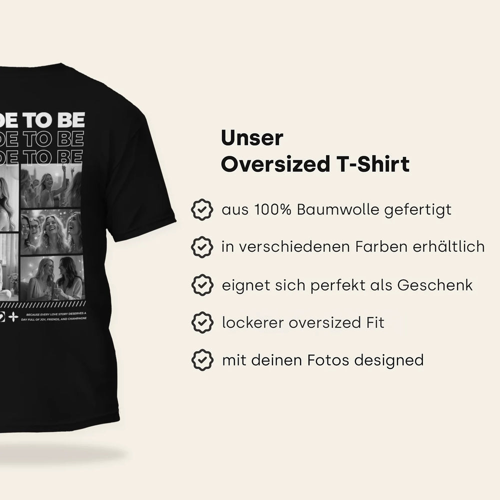 Personalisiertes Oversized T-Shirt "Junggesellinnenabschied"
