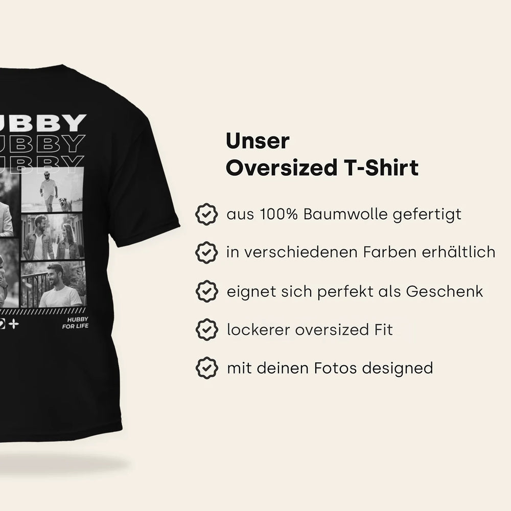 Personalisiertes Oversized T-Shirt "Hubby"
