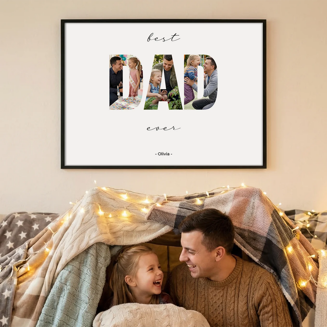 Personalized Photo Poster "Dad Word"