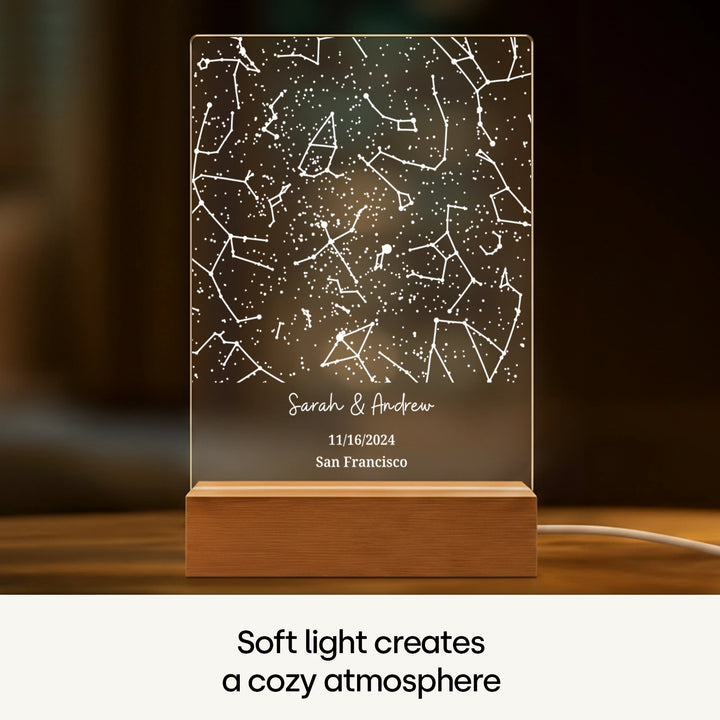 Personalized Acrylic Light "Starry Sky" | Night Light, Decorative Light
