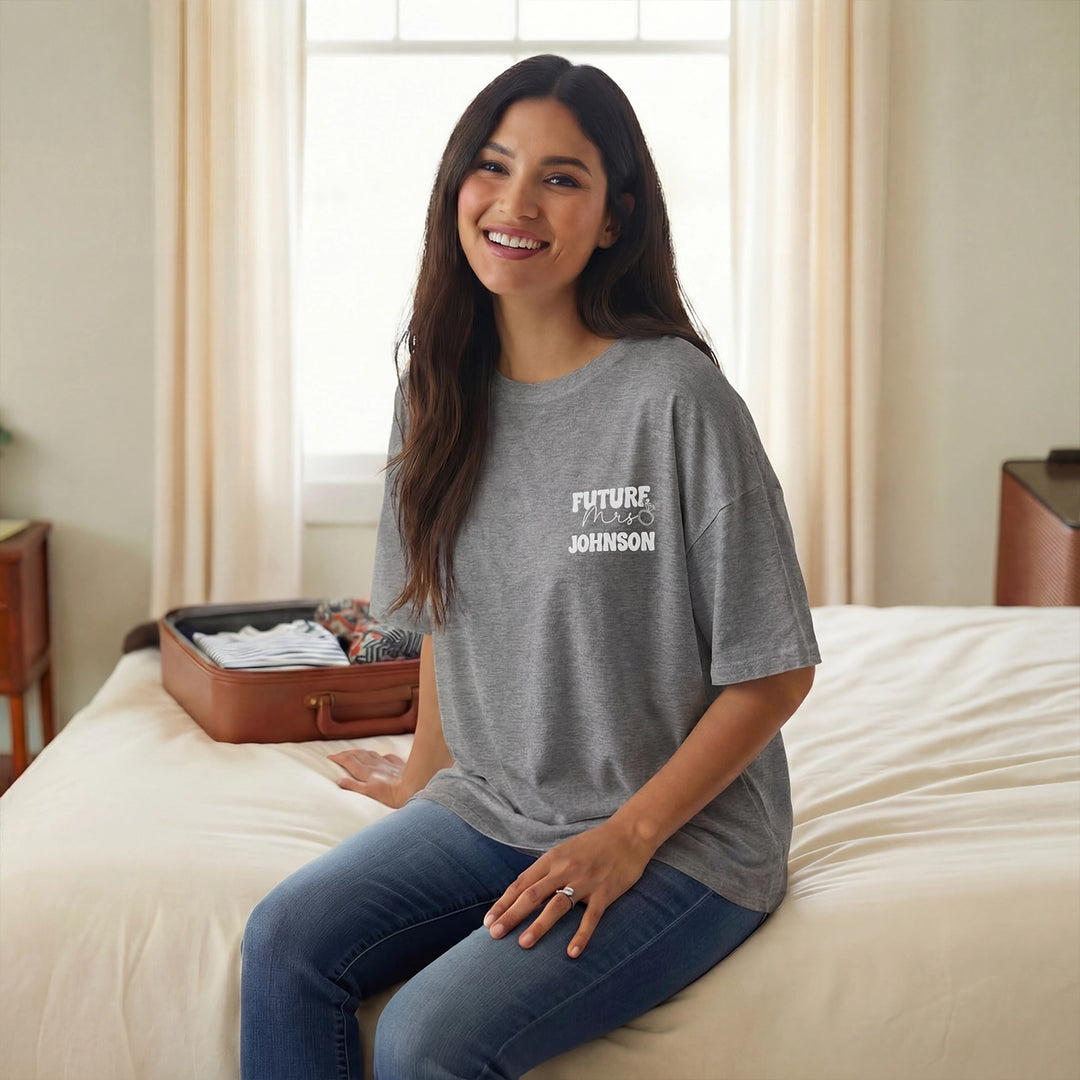 Personalized Oversized T-Shirt "In My Engaged Era"