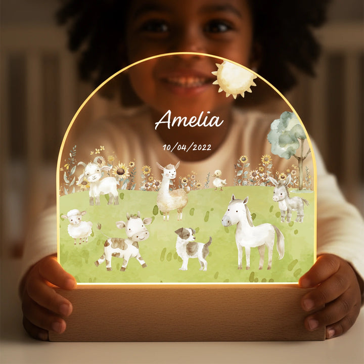 Personalized Night Light "Farm"