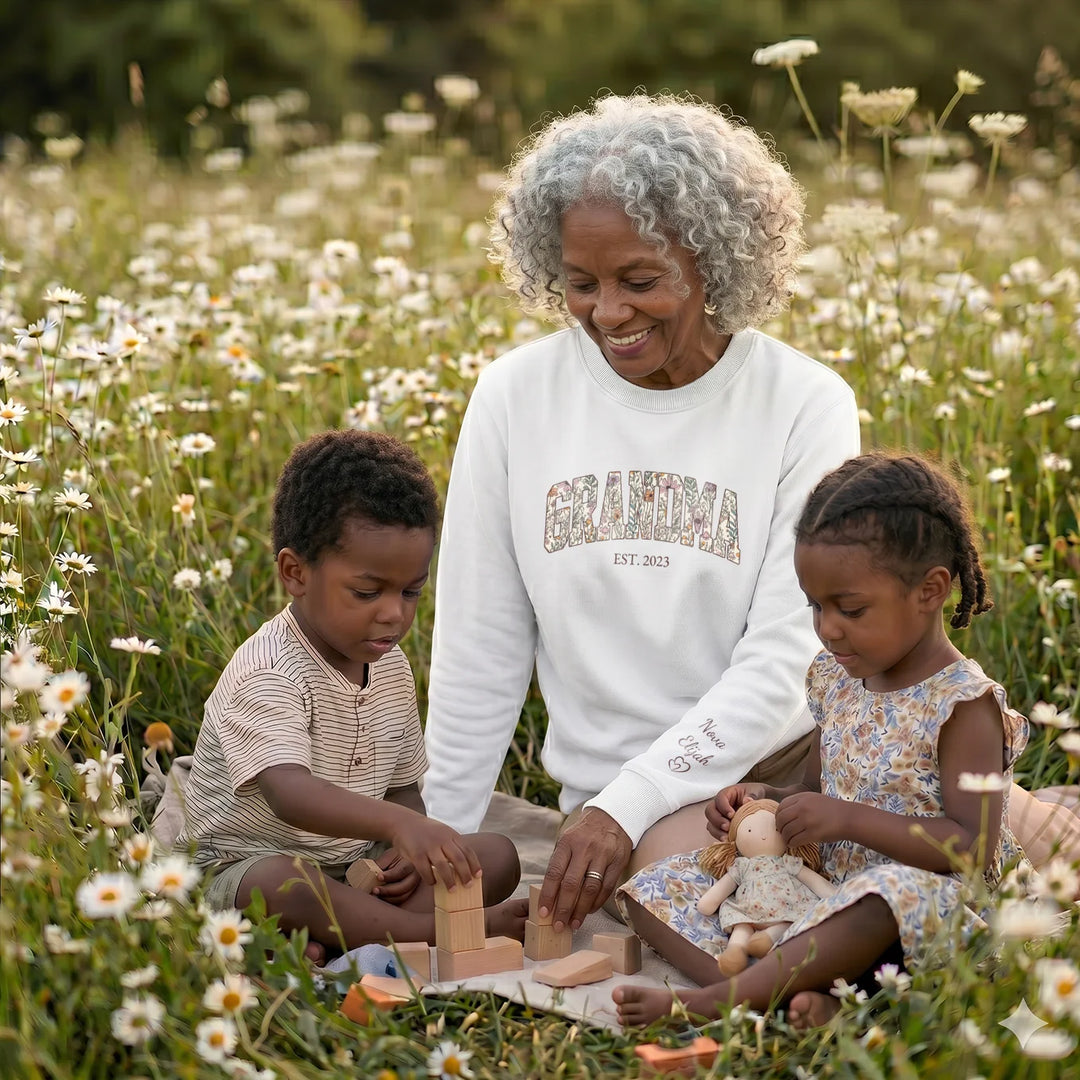 Personalized Sweater "Grandma’s Garden"