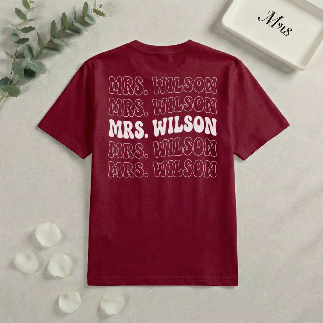 Personalized Oversized T-Shirt "Retro Mrs."