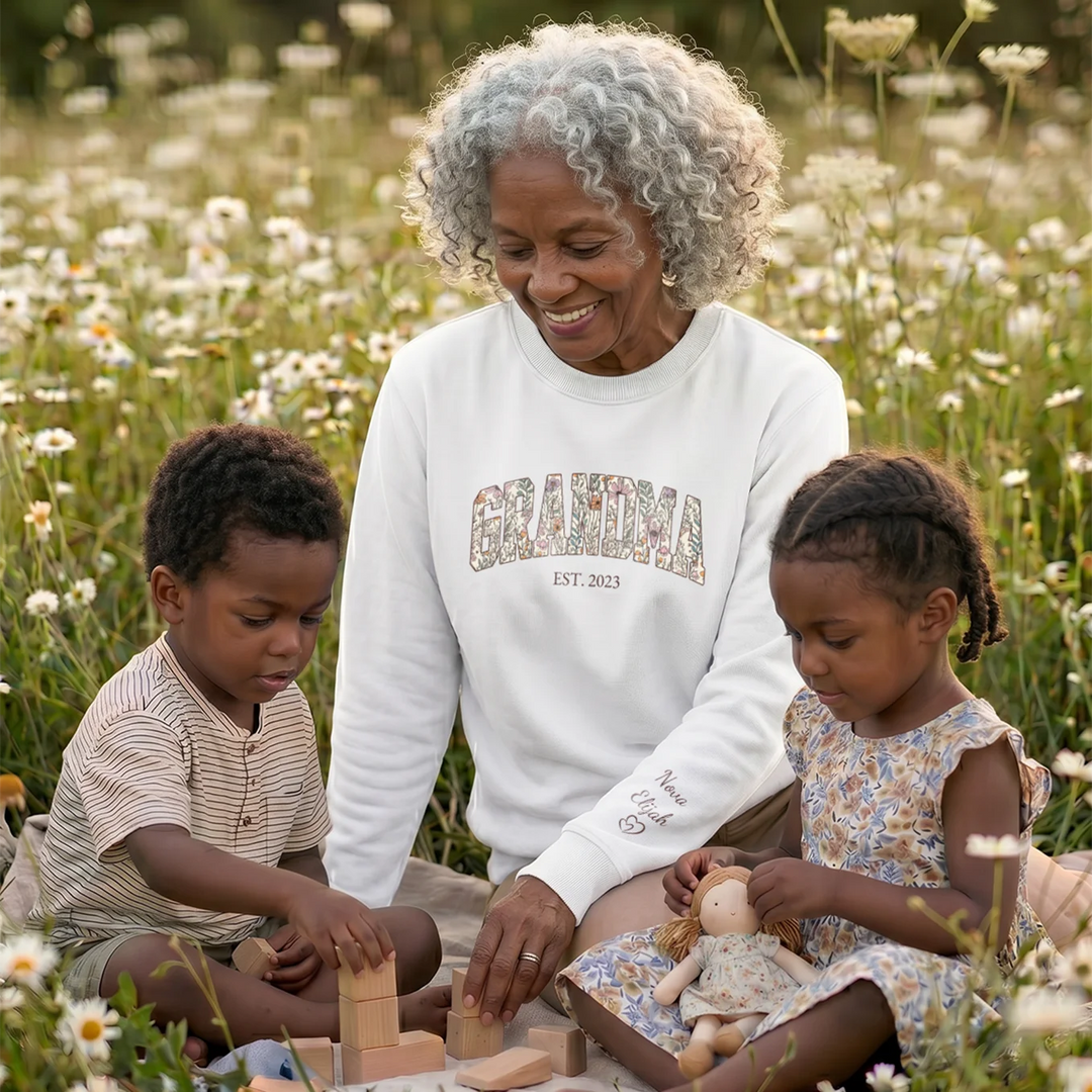 Personalized Sweater "Grandma’s Garden"
