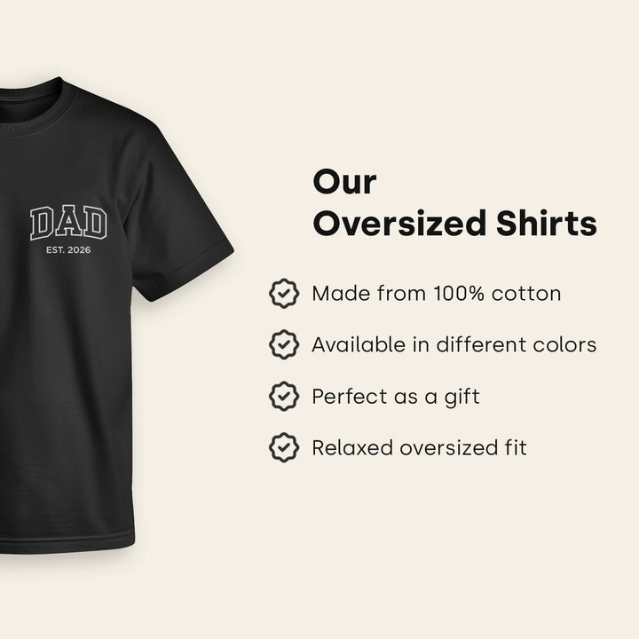 Personalized Matching Oversized T-Shirts Mom / Dad