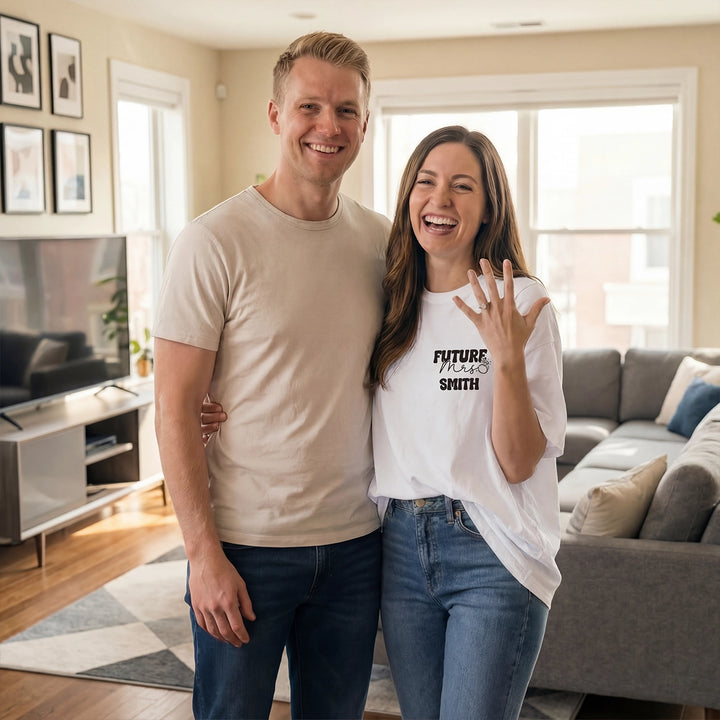 Personalized Oversized T-Shirt "In My Engaged Era"